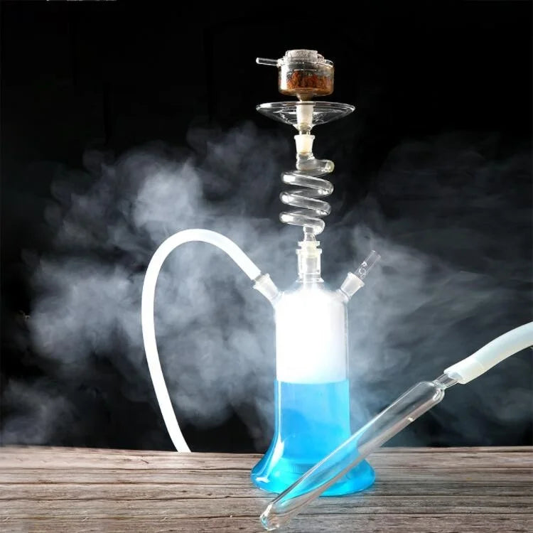 Free Shipping Indian Hookah Change Color Smoke Hookah Shisha with Led Light Glass Hookah Shisha Smoking Bottle