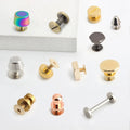 Nolvo Deep Gold Logo Metal Square Bag Feet Stud Diy Bag Bottom Rivets D Rings With Screw Fitting Studs Decorative Nail for Bag