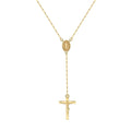 RINNTIN GAN03 925 Sterling Silver Y-Necklace Jewelry Religious Mini Catholic Cross Pendant Layered Necklace for Women