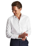 Wholesale Men's Non-Iron Solid  Stretch  Dress Shirt Long Sleeve