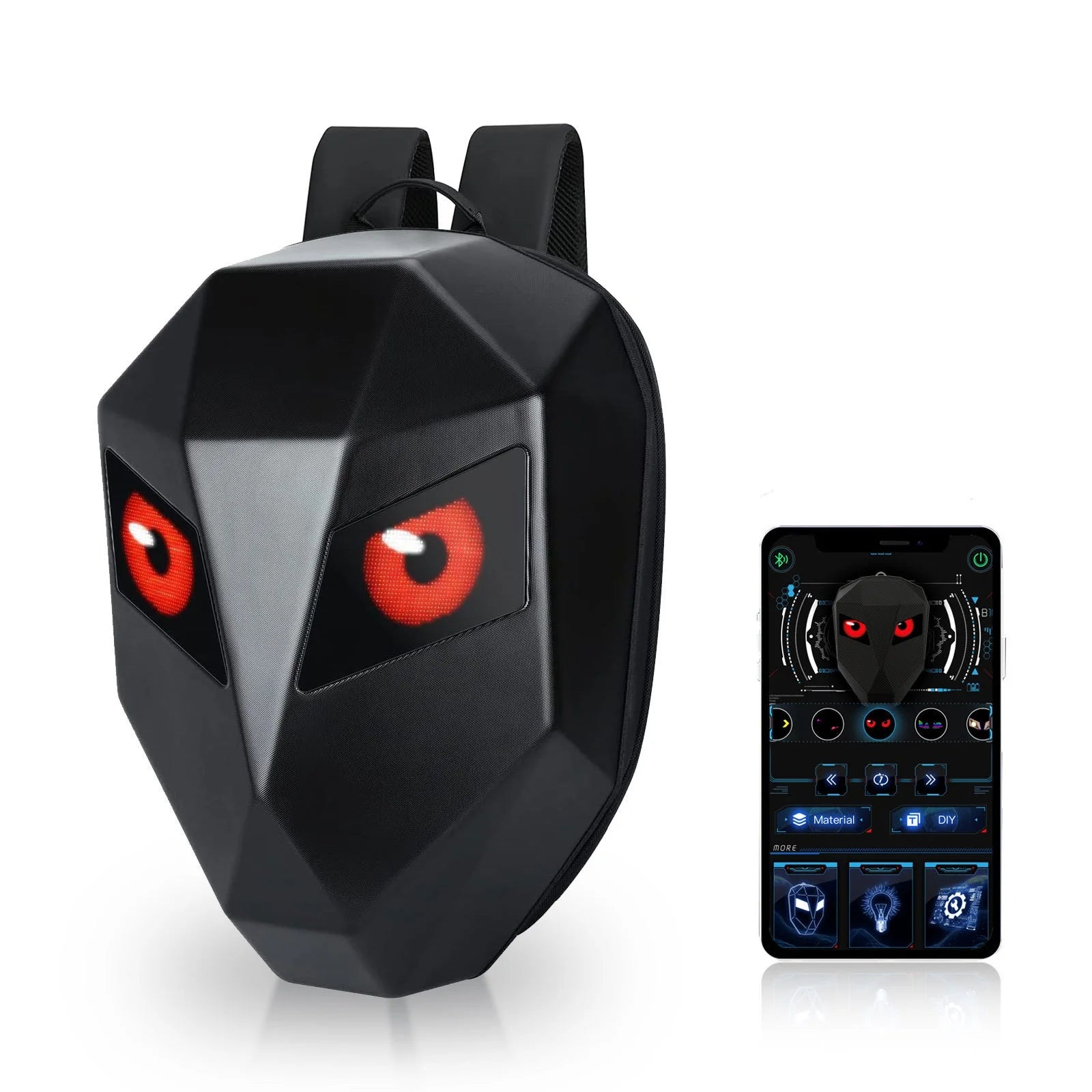 APP Control for Motorbike DIY Display Bluetooth Motorcycle Riding Crelander Led Backpack
