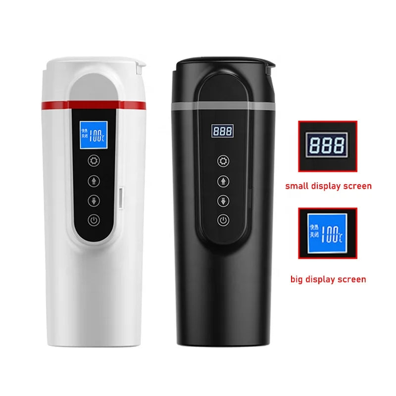 Selling 12V Smart Temperature Control Travel Mug Stainless Steel Car Heating Coffee Cup MegaBDM