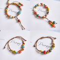 Fahion Ancient Style Beaded Small Fresh Ceramic Bracelet Hand-Woven Ceramic Bracelet Gift for Women