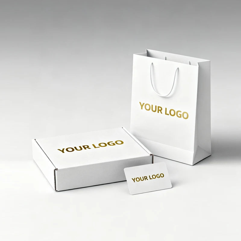 HONPAK Luxury Custom Printed Your Own Logo White Brown Kraft Gift Craft Shopping Paper Hand Bag or Box With Handles