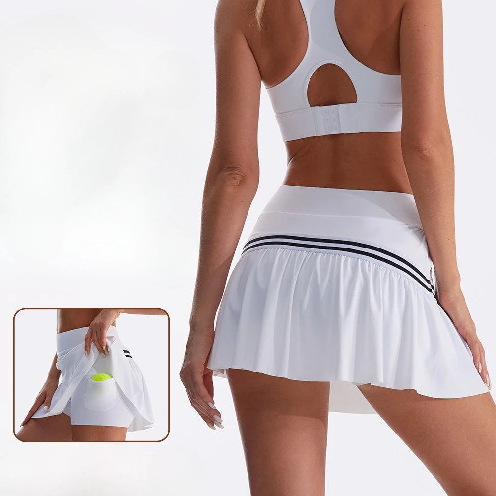 Yoga Skirt Women's Pleated Tennis Skirt Golf Skorts for Woman High Waisted Lightweight Athletic Shorts