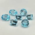 Natural Topaz Stone Sky Blue Topaz Round Oval Emerald Cut Topaz Loose Gemstone