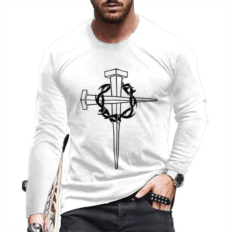 Customized Digital Printing Printed Casual Long Sleeve Men's Business Shirt 100% Polyester Anti-Wrinkle Breathable