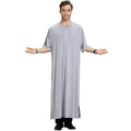 Muslim Arab Men Thobe Caftan Islamic Clothing Saudi Men Short Sleeve Dress Robe Muslim Clothing Qatar Abaya Dubai
