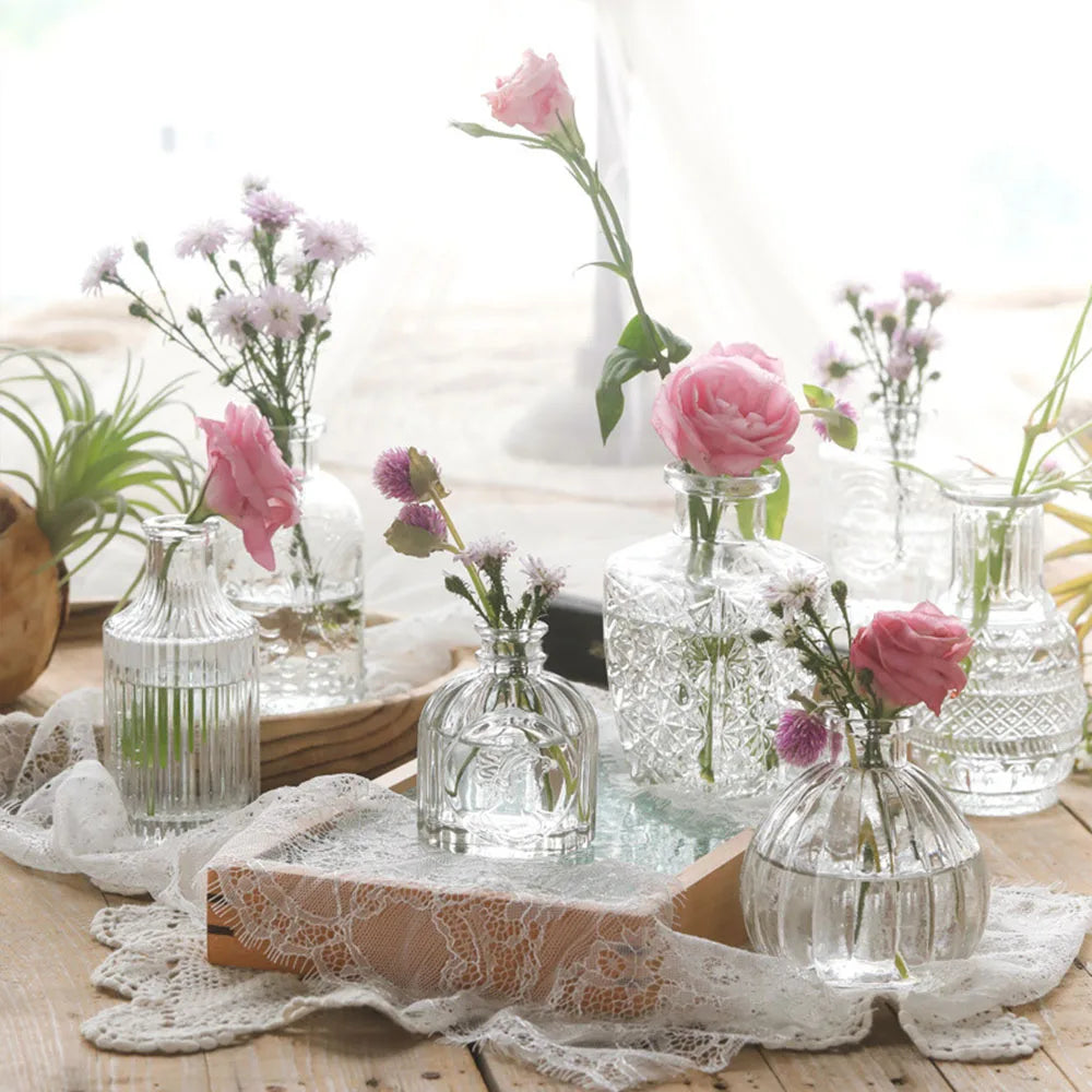 Fragrance Amber Simulation Bud  Vintage Medicine Bottles Centerpiece Wedding Home Table Decoration Vase