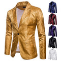 Floral Designer Blazer for Men's Suit Jacket Adult Personalized One Button Blazer for Men Wedding