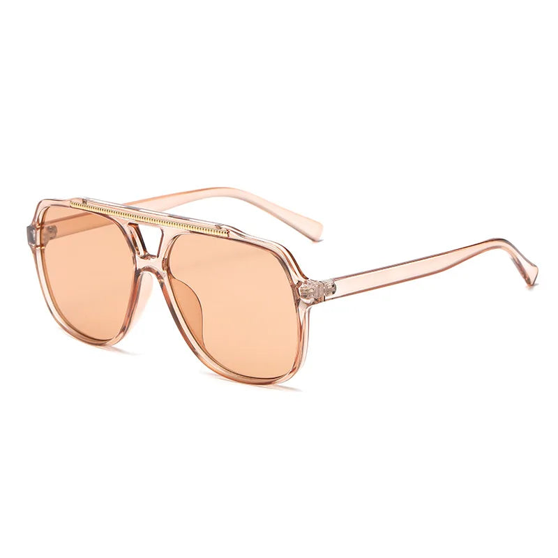 23243 Champagne Square Sun Glasses Unique Design square PC Frame Wholesale Women Men 2024 New Retro Sunglasses