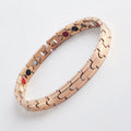Negative Ion Health Bracelet Electromagnetic Titanium Magnet Rose Gold Fashionable Chain & Link Bracelets Energy Health Care 80g