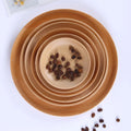 Creative Hot Sell Handmade 20cm Round  Beech Wood  Dessert Dish