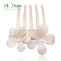 MiDairy Luxury Handmade Hairpin Flower Hair Comb Cellulose Acetate Interpose Hair Accessories Hairwear Custom Comb