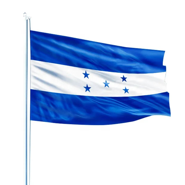 High Quality Printing 3x5ft Polyester Fabric Campaign Honduras Country Blue White Flag 5 Stars