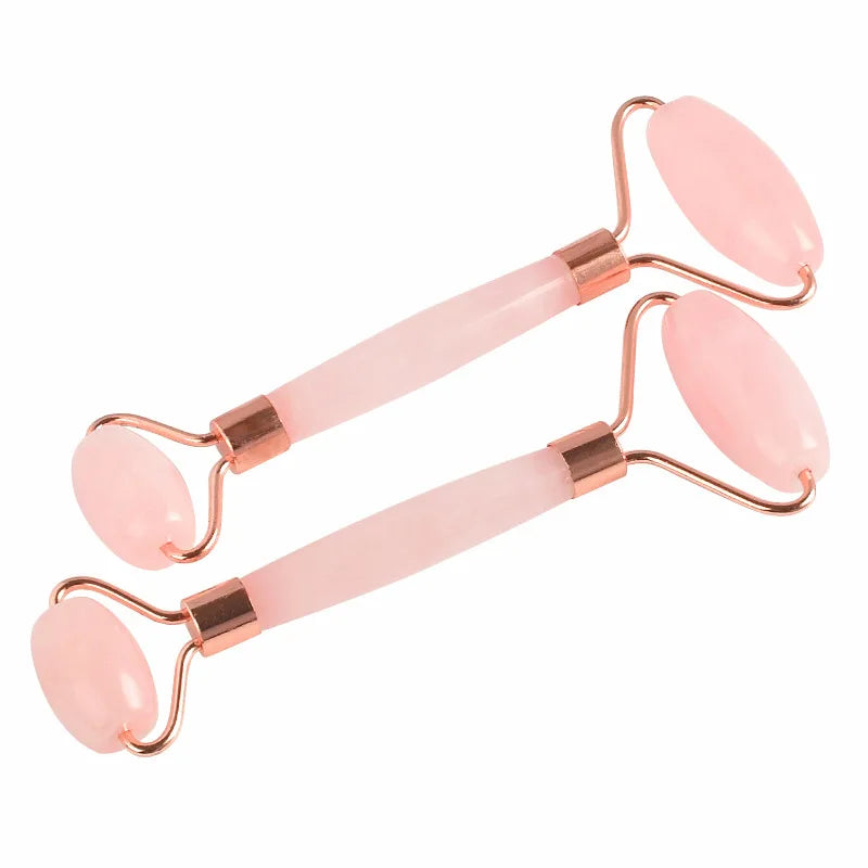 WholeSale Gua Sha Scraping Massage Jade Roller Natual Rose Quartz Facial Jade Roller
