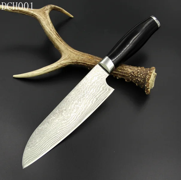 12.4 Inch Japanese Damascus Chef Knife Japanese Steel Forge Santoku for Kitchen Use