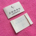 Beige Color Cotton Clothing Label for Neckwashing Care Cotton Fabric Label