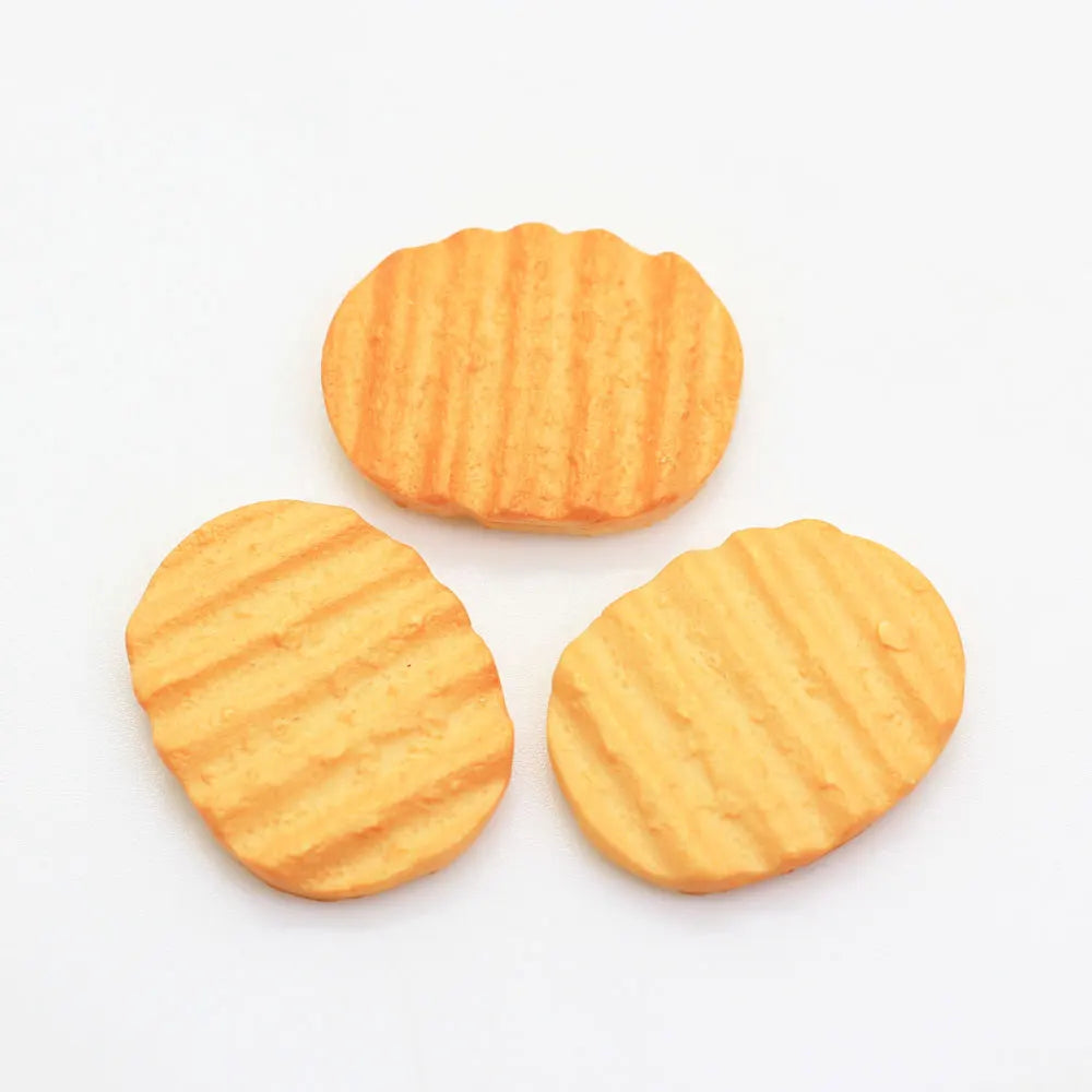 Cheap Price Delicious Snacks French Fries Ketchup Resin Flat Back Happy Potato Chips Cabochons Food Miniature Slime Charms