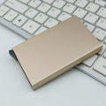2024 Manufacturer RFID Blocking Slim Wallet Pop-Up Magnetic Card Holder with Aluminum for Bank Red Model-for Promotions
