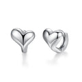 LUOTEEMI Brass Clip Type Daily Earrings Small Heart Shape Girls Fashion Jewelry for Women
