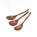 Creative Couple Crank Handmade Eco-Friendly Nanmu Wood Little Soup & Coffee Spoon Classical Style Lacquer Coated