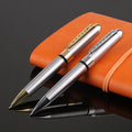 Small Moq  with Personalised logo Company logo Collection  Business Executive Twist Luxury Full Silver Black Metal Souvenir Pen