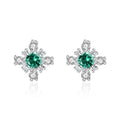 CZCITY Solid 925 Sterling Silver Snowflake Drop Earrings for Women Anniversary Fine Jewelry Topaz Gemstone Brincos Gifts