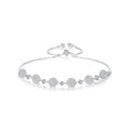 LUOTEEMI Flower Bolo Pull Adjustable Chain Bracelet for Girls Cubic Zirconia Slide Chain Bracelets
