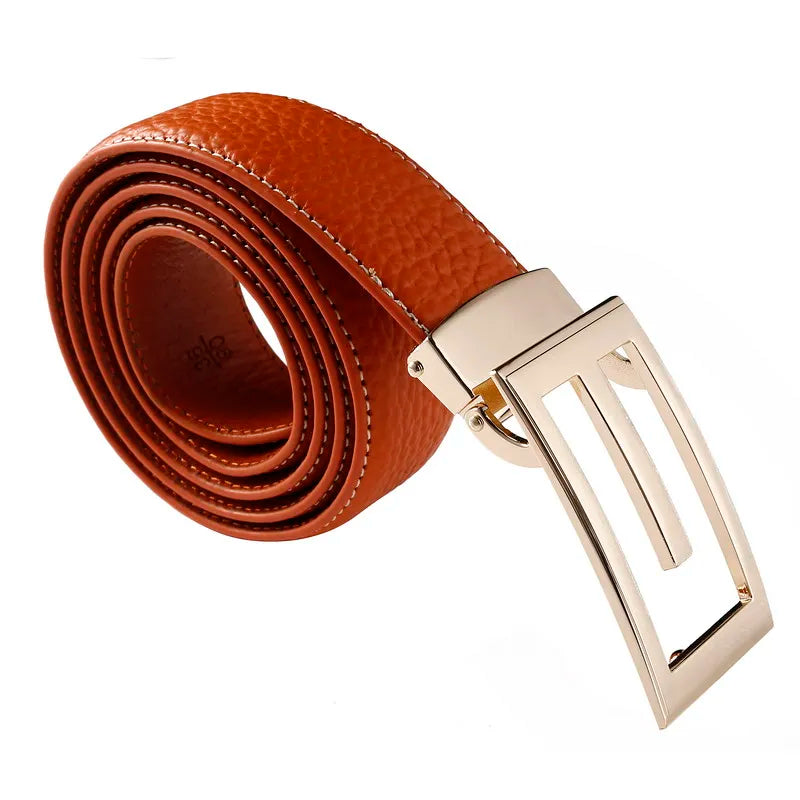 Wholesale Quality Casual Designer Cow Hide Alloy Buckle Belts for Men Bulk