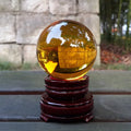 60MM Amber Crystal Sphere Crystal Healing Ball for Ramadon Gift