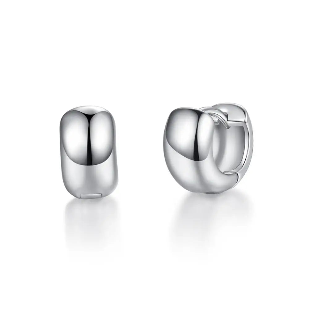 LUOTEEMI Rhodium Plating Small Fashion Clip on Earrings Women Daily Brass Jewelry for Girls