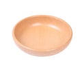 Modern Creative Handcrafted Eco-Friendly Natural Beech Wood 25 cm Round Japandi Style Fruit Tray Salad Bowl