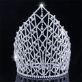 Luxurious Crystal  Beauty Pageant Awards Tall Crown 21 cm Big Size Champion Crown