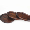 Creative Vintage Handcrafted Catalpa Wood Eco-Friendly Cashew Shaped Large Snack Dish 100pcs Lacquer Coated