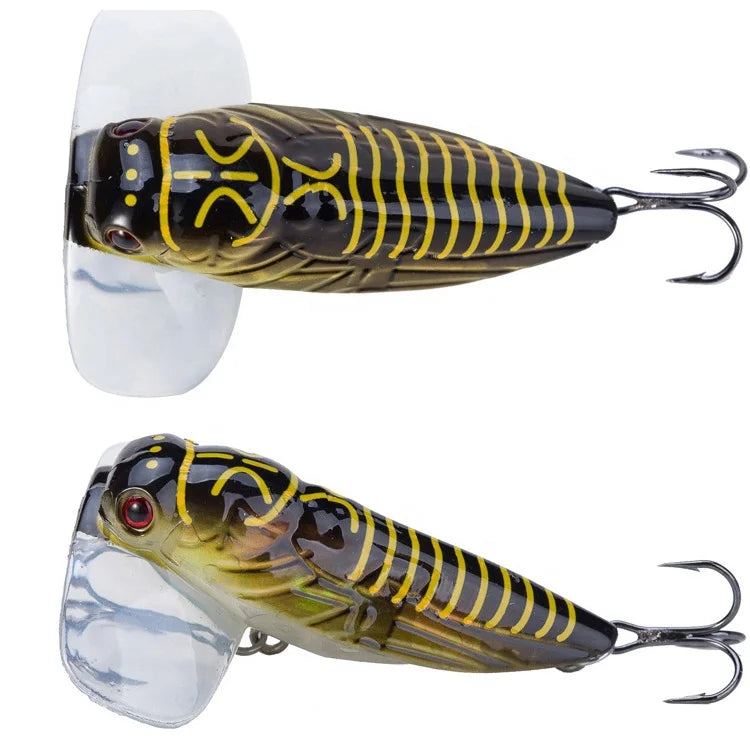 Top Water Fishing Lures Cicada  Fly  Fishing Lure Plastic Pesca Artificiais Baits Wobblers Crankbait Floating Popper Insect Bait