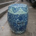 Chinese Hand Painted Blue and White Flower Pattern Ceramic Vanity Stool Porcelain Garden Seats