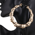New Arrived Bamboo Earring Beautiful Large Hoop Gold Bamboo Hoop Earrings Women Jewelry