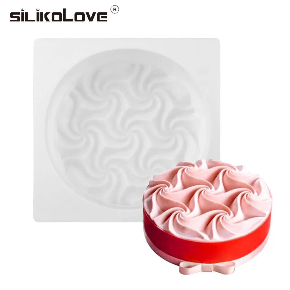 SILIKOLOVE New Non-stick DIY Baking Pan Cake Molds White Round Silicone Mould Bubbles Stone Cake Tools Moulds Eco-friendly LFGB
