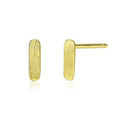 CZCITY Brush Solid 925 Sterling Silver Post Dainty Mini Bar Stud Earrings for Women Fine Jewelry Boucle D'Oreille Femme