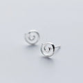 925 Sterling Silver Elegant Spiral Stud Earrings for Women 2019 New Jewelry