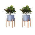 Flower Pot Holder Display Potted Rack Wood Plant Stand for Indoor and Outdoor Used with Flower Green Plant Beech Wood Floor