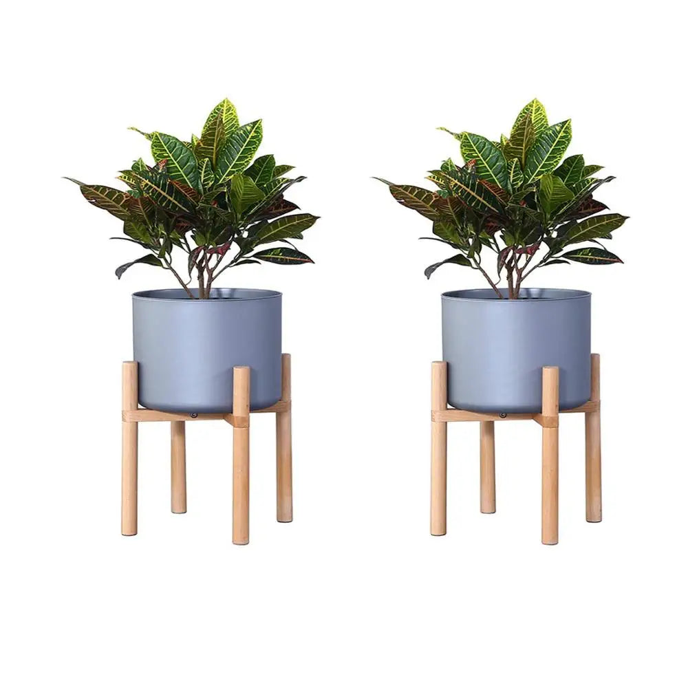 Flower Pot Holder Display Potted Rack Wood Plant Stand for Indoor and Outdoor Used with Flower Green Plant Beech Wood Floor
