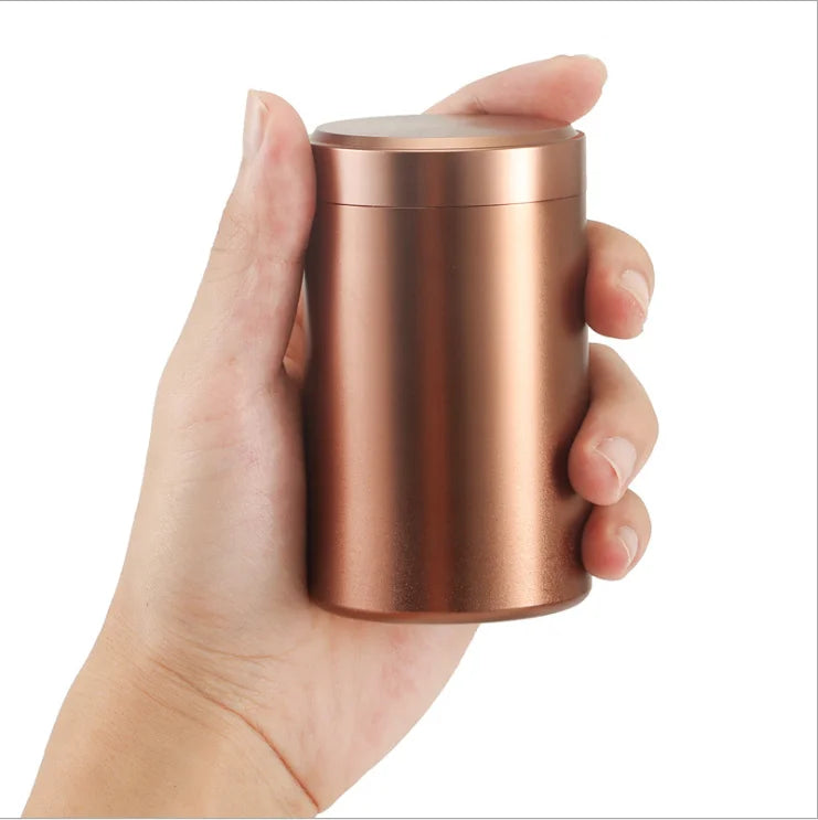 Luxury Food Packaging Metal Tin Box Black Tea Container Tin Can  Golden Tea