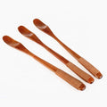 Classical Handmade Natural Nanmu Wood Korean Style Lacquer Coated Eco-Friendly Long Handle Coffee Stirring Spoon