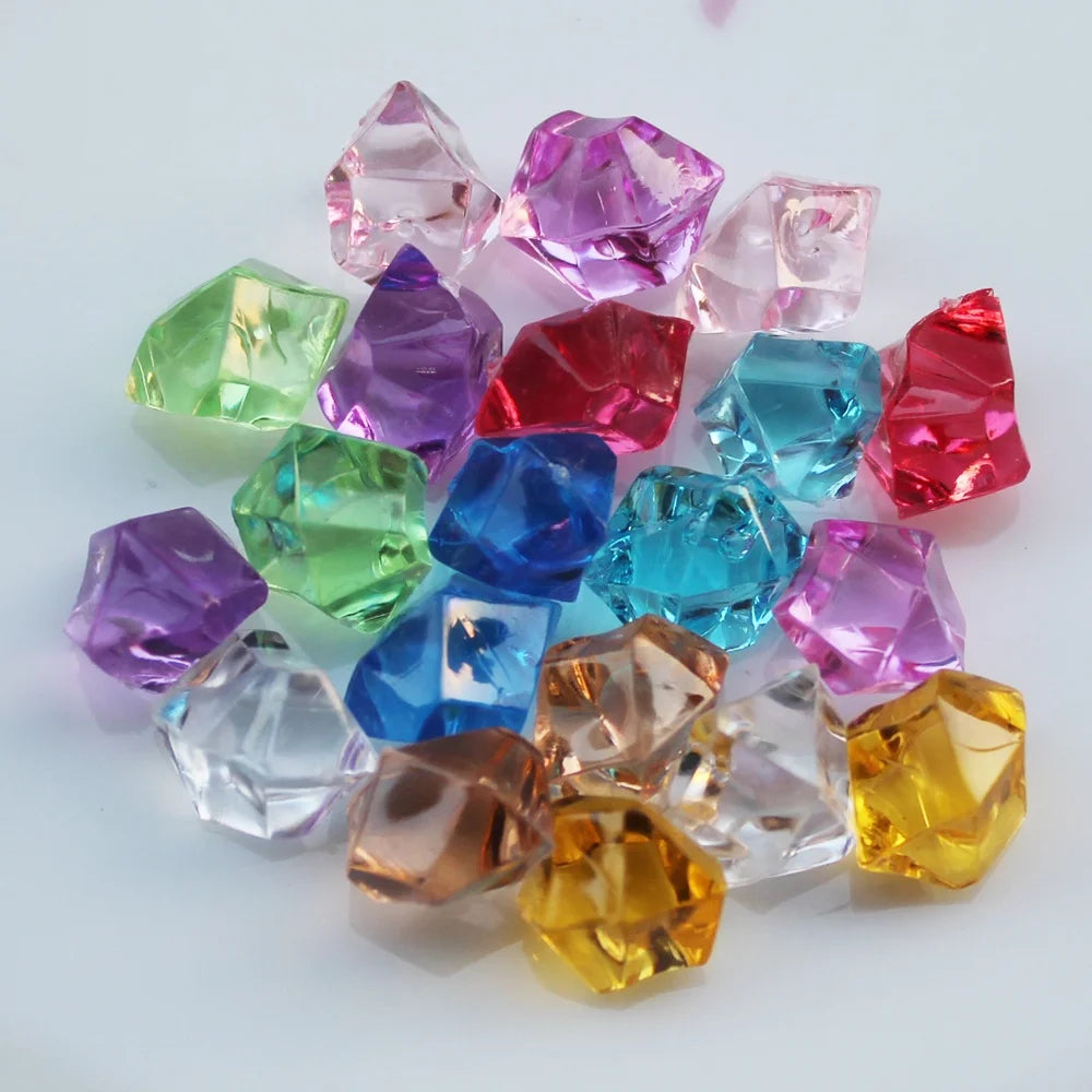 Plastic Transparent Vase Decorative Stone Rock Acrylic Gem Stone FishBowl Home Wedding Decoration