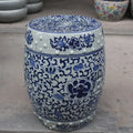 Blue China Hand Drawing Ceramic Bathroom Seat Beautifully Decorated Porcelain Stool Ceramic Garden Stool