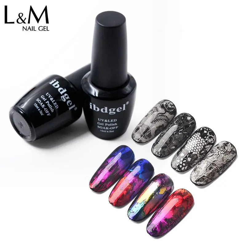 3D Transfer Printing Nail Foils Gel OEM Gel Lacquer Clear Color Soak Off Stamping Polish