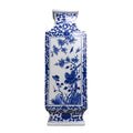 China Blue and White Decorative Ceramic Porcelain Flower Vases with Bird Design
