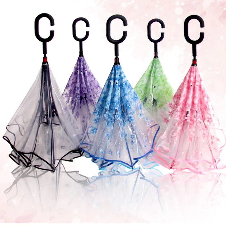 Upside Down Chinese Umbrella Japanese Transparent Umbrella Reversed Inverted Umbrella